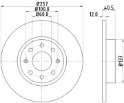 MDC1838 Brzdový kotouč MINTEX