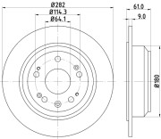 MDC1858 Brzdový kotouč MINTEX