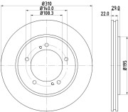 MDC1591 MINTEX brzdový kotúč MDC1591 MINTEX