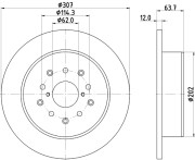 MDC1461 Brzdový kotouč MINTEX