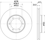 MDC822T Brzdový kotouč MINTEX