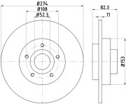 MDC1709 Brzdový kotouč MINTEX