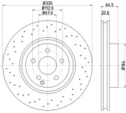 MDC1862 MINTEX brzdový kotúč MDC1862 MINTEX