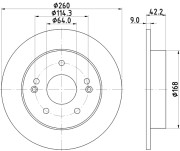 MDC1863 Brzdový kotouč MINTEX