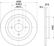 MDC1600 Brzdový kotouč MINTEX