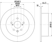 MDC1872 Brzdový kotouč MINTEX