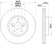 MDC1874 Brzdový kotouč MINTEX