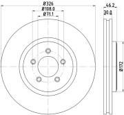 MDC1879C Brzdový kotouč MINTEX