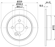 MDC1804C Brzdový kotouč MINTEX