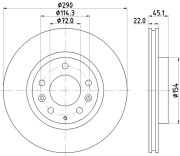 MDC1904 Brzdový kotouč MINTEX