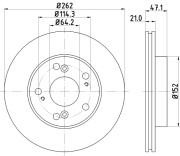 MDC1894 Brzdový kotouč MINTEX