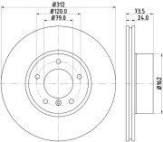 MDC1912C Brzdový kotouč MINTEX