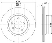 MDC1913 Brzdový kotouč MINTEX