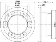 MDC1934 Brzdový kotouč MINTEX