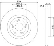 MDC1936 Brzdový kotouč MINTEX