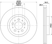 MDC1939 Brzdový kotouč MINTEX