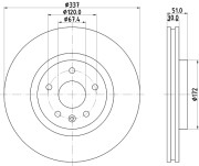 MDC2192 Brzdový kotouč MINTEX