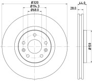 MDC2194 Brzdový kotouč MINTEX