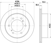 MDC2120 Brzdový kotouč MINTEX