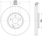 MDC2655 Brzdový kotouč MINTEX