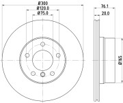 MDC2626 Brzdový kotouč MINTEX