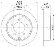 MDC2298 Brzdový kotouč MINTEX