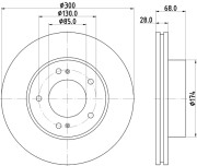 MDC2210 Brzdový kotouč MINTEX