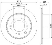 MDC2227 Brzdový kotouč MINTEX