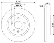 MDC2132 Brzdový kotouč MINTEX