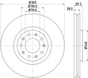 MDC2157 Brzdový kotouč MINTEX