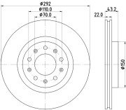 MDC2160 Brzdový kotouč MINTEX