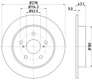 MDC2181 Brzdový kotouč MINTEX