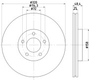 MDC2340 Brzdový kotouč MINTEX