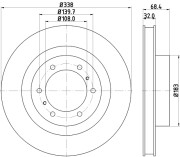 MDC2273 Brzdový kotouč MINTEX