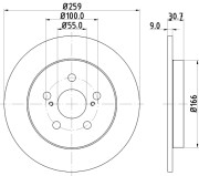 MDC2203 Brzdový kotouč MINTEX