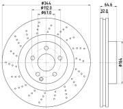 MDC2251 Brzdový kotouč MINTEX