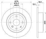 MDC2135 Brzdový kotouč MINTEX