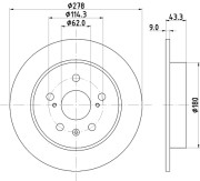 MDC2715 Brzdový kotouč MINTEX