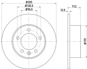 MDC2241 Brzdový kotouč MINTEX