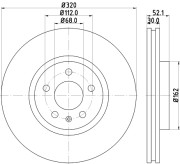 MDC2263 Brzdový kotouč MINTEX