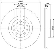 MDC2253 Brzdový kotouč MINTEX