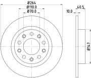 MDC2279 Brzdový kotouč MINTEX