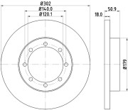 MDC2294 Brzdový kotouč MINTEX