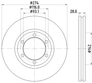 MDC2326 Brzdový kotouč MINTEX