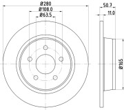 MDC2357 Brzdový kotouč MINTEX