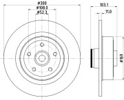 MDC2375 Brzdový kotouč MINTEX