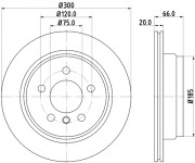 MDC2356 Brzdový kotouč MINTEX