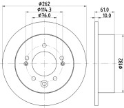 MDC2373 Brzdový kotouč MINTEX