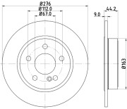 MDC2522 Brzdový kotouč MINTEX