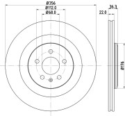 MDC2768C Brzdový kotouč MINTEX